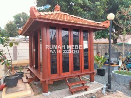 Gazebo Kayu Jati Full Kaca Atap Genteng Ukuran 25x3 Meter 600x450 1 1