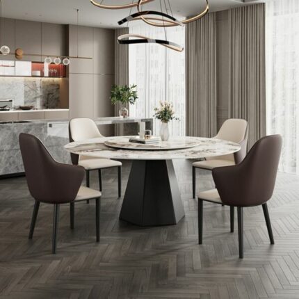 Meja Makan Marmer Kaki Stainless 6 Kursi 1 600x600 1 1