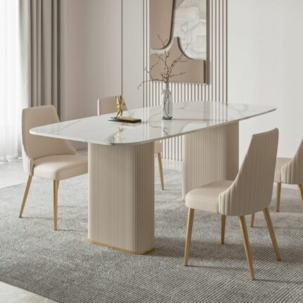 Meja Makan Minimalis Marmer Putih Mewah 6 Kursi 2 600x600 1 1