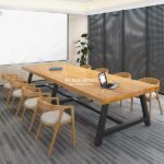 Meja Meeting Minimalis Panjang Kayu Jati Belanda 8 Kursi 600x600 1 1