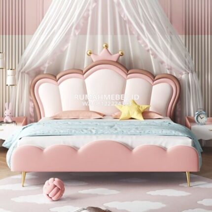 Tempat Tidur Anak Perempuan Pink Model Ratu 600x600 1 1