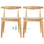 deer antlers dining chair natural and beige fabric 1.jpg 1