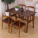 Set Meja Makan Jati Minimalis 4 Kursi
