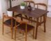 Set Meja Makan Jati Minimalis 4 Kursi
