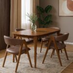 Meja Cafe Jati Minimalis 4 Kursi