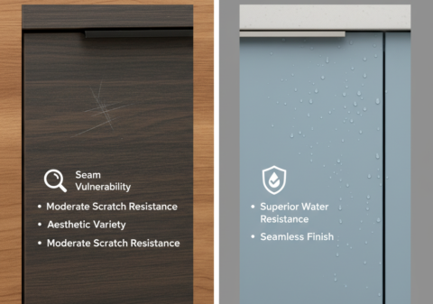 Bandingkan HPL dan PVC untuk kitchen set Anda. Ketahui mana yang lebih awet, tahan air, dan anti gores untuk dapur impian.