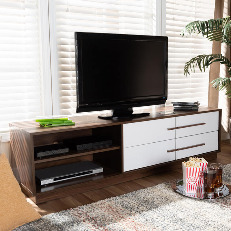 Meja TV Minimalis Jati Model Scandinavian Modern Terbaru