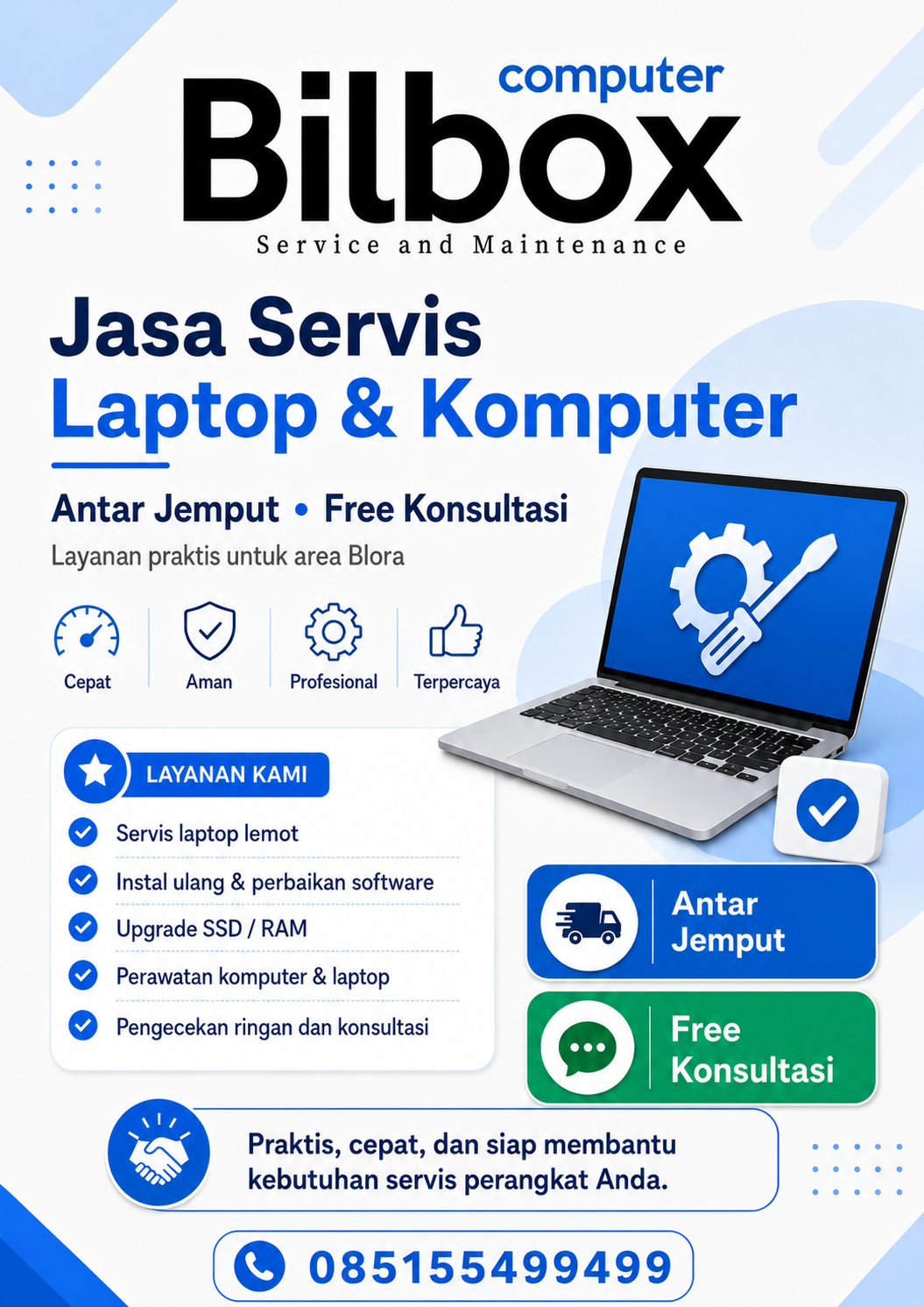 Jasa Servis Laptop Blora Cepu