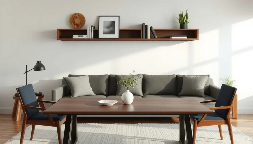 Tabel perbandingan jenis furnitur jati dan fungsinya di ruang tamu minimalis