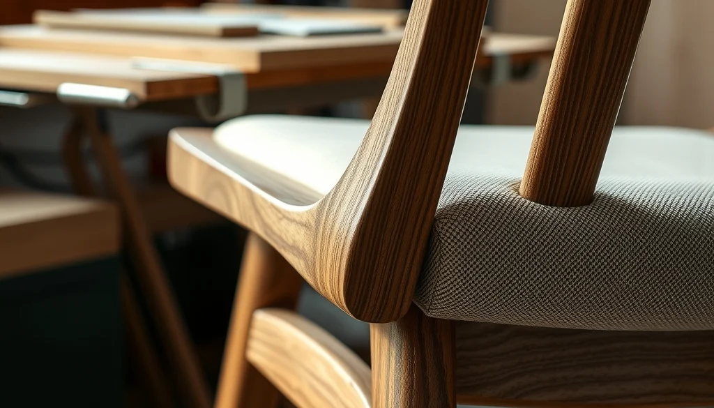 Detail sambungan dan serat kayu pada kursi makan jati curved back