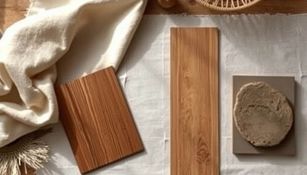 Sampel finishing kayu jati dan material pendamping bernuansa alami