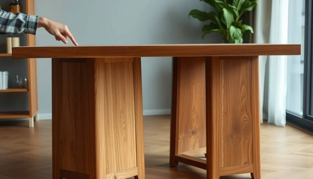 Perbandingan detail konstruksi dan finishing pada dua furniture jati