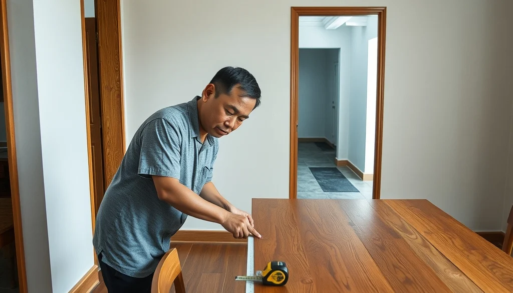 Mengukur ruang makan dan jalur sirkulasi sebelum membeli meja jati