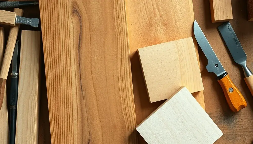 Perbandingan penampang kayu solid, plywood, MDF, dan particle board
