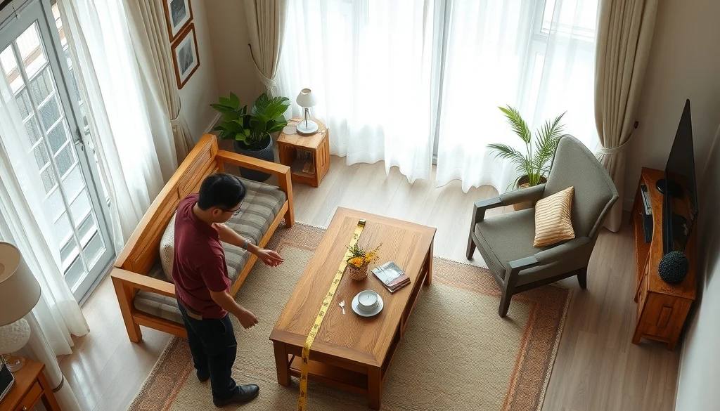 Mengukur layout ruang tamu sebelum memilih meja dan kursi kayu jati