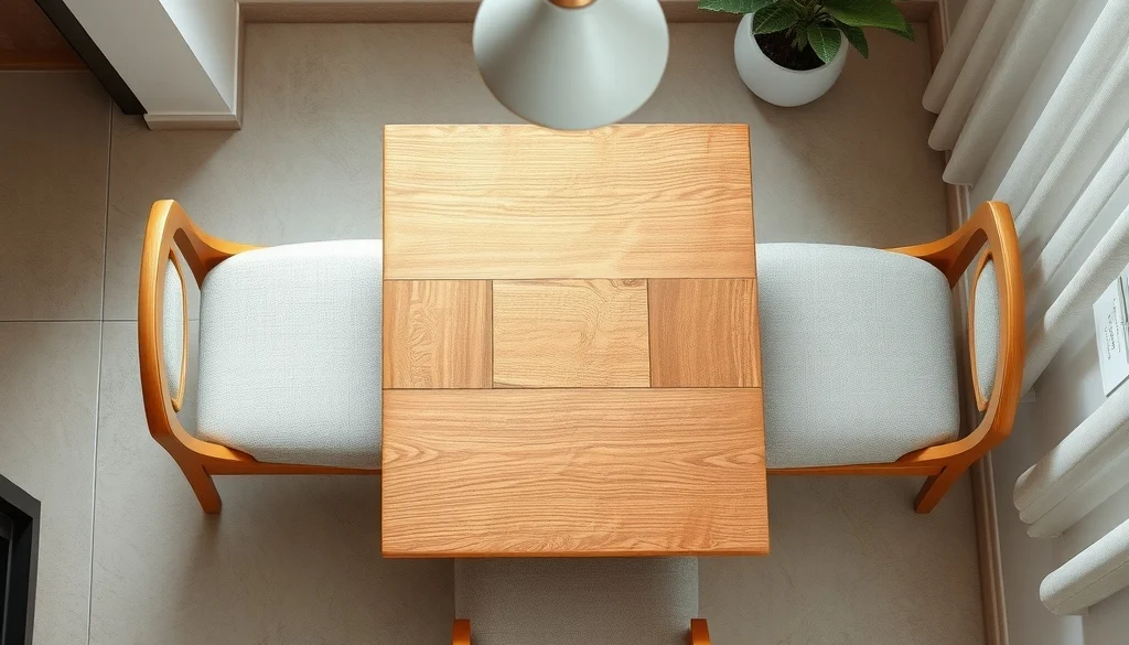 Meja makan kayu jati persegi panjang untuk ruang makan minimalis