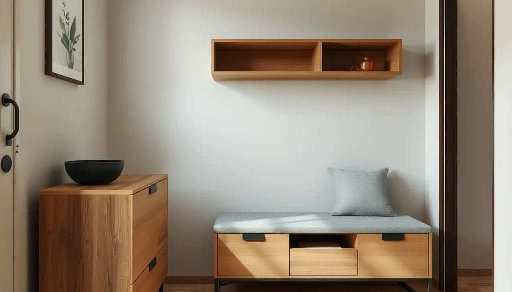Furniture minimalis multifungsi yang memanfaatkan sudut dan ruang vertikal