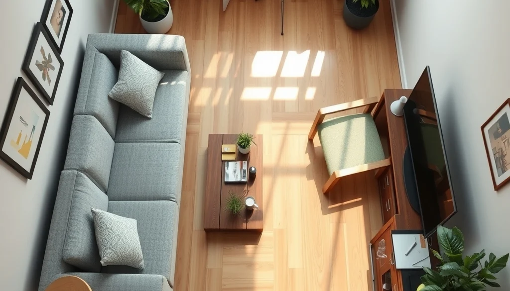 Contoh penataan ruang tamu kecil dengan furniture yang tidak berlebihan